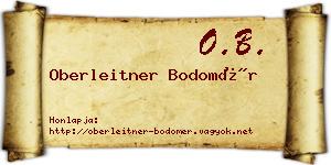 Oberleitner Bodomér névjegykártya